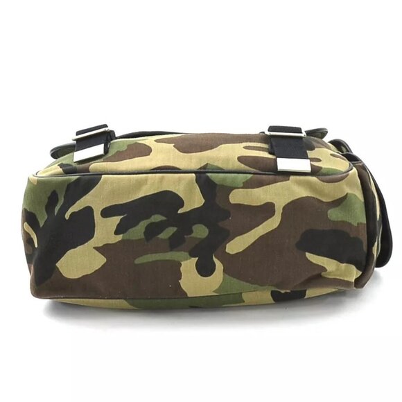 Auth SAINT LAURENT Camouflage Crossbody Shoulder Bag Khaki Canvas - r10401a - Picture 10 of 16